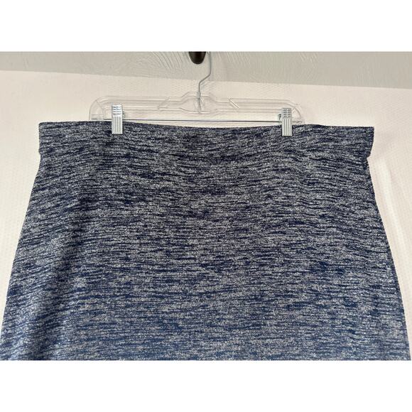 Liz Claiborne Women Plus Blue Gray Ombre Knit Pencil Midi Bodycon Skirt Size 2XL - Picture 2 of 9